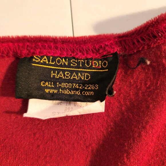 VTG Salon Studio Womens Top Pull Over 2XL Long Sleeve Rhinestone Accents Red USA - Picture 3 of 11